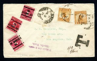 1921 Postage Due Cover From Shanghai To Los Angeles Rare