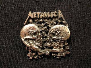 Metallica Official Vintage 1991 Pewter Pin Us Import Starline Not Shirt Patch Lp
