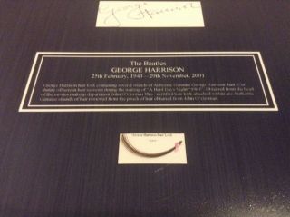 Authentic BEATLES GEORGE HARRISON Hair Lock w Photo Certified LOA 3