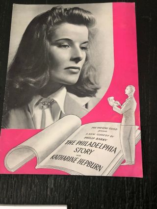 The Philadelphia Story Playbill Katharine Hepburn Theatre Guild
