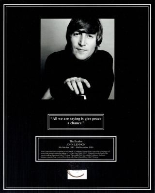 Authentic John Lennon BEATLES Hair Lock w Vintage Photo Certified 2