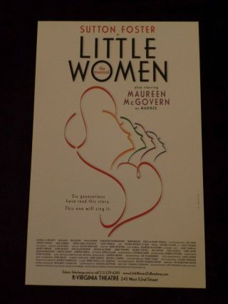 Little Women Broadway Musical Poster Starring Sutton Foster And Maureen Mcgovern