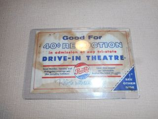 Rare 1955 Pepsi Advertising Drive - In Theatres In Pittsburgh Area