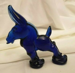 Heisey By Imperial Donkey Cobalt Blue Aig Marked.
