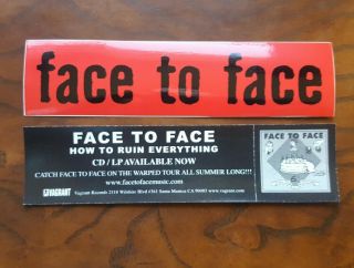 Face To Face How To Ruin Everything Promo Sticker Pop Punk Emo Music Warped Tour