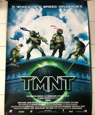 Teenage Mutant Ninja Turtles Tmnt Movie 27x40 Ds Poster 2007
