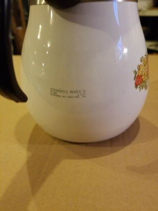 CORNING WARE Percolator 6 Cup Stove Top Coffee Pot P - 166 Spice of Life EUC 3
