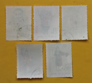 5 x PR China 1962 stamps - Stage Art of Mei Lang Fang - 4f to 20f NH 2