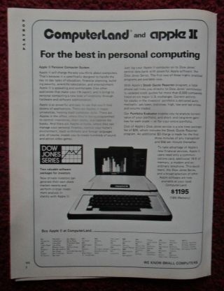 1978 Print Ad Computerland & Apple Ii Computers The Best In Personal Computing