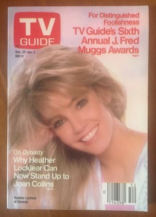 1986 Vintage Heather Locklear (dynasty) Tv Guide -