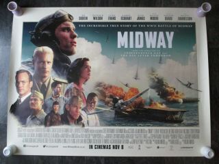 Midway Uk Movie Poster Quad Double - Sided 2019 Cinema Poster Rare
