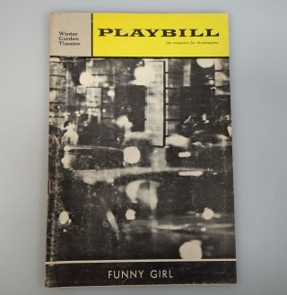 Vintage 1965 Playbill,  Funny Girl,  Barbra Streisand Winter Garden Theatre - 55699