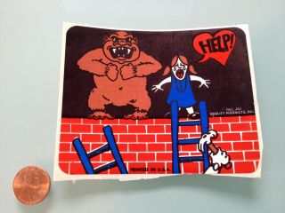 1982 Vintage Donkey Kong Video Arcade Game Sticker Barely Rare