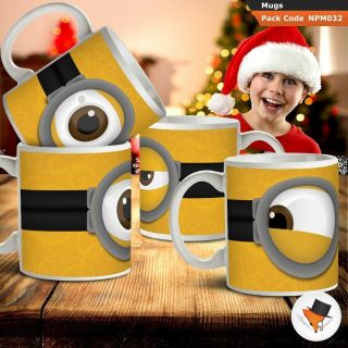 Minions Ceramic Mug Gift Set For Christmas Cup Mugs Coffee Tea Kids Gift Gifts