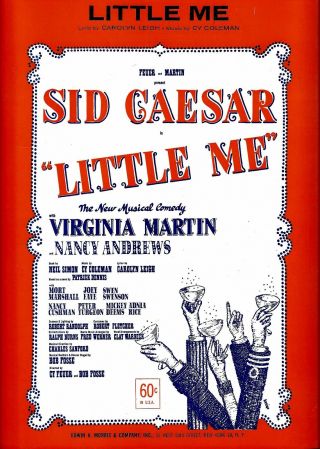 Cy Coleman " Little Me " Virginia Martin / Nancy Andrews 1962 Broadway Sheet Music