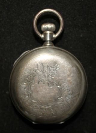 Rare 1888 Columbus Watch Co.  Model 3 Coin Silver Pocket Watch