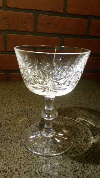 Star Of Edinburgh Scotland Crystal Champagne Dessert Glass 5 1/4 " Vintage