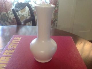 Mcm Vintage Mccoy Pottery Vase Early Sixties Creamy White Color Floraline