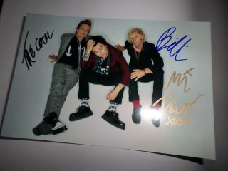 Green Day Billie Joe Armstrong,  Tre Cool,  Mike Dirnt Fully Signed Photo