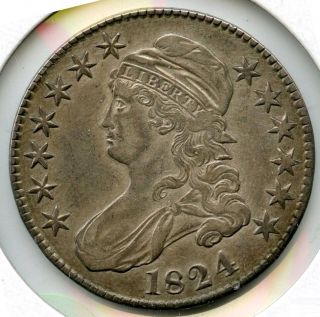1824 Bust Half Dollar - Early United States Coin - Ad900