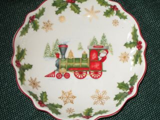 Villeroy & Boch 1748 Annual Christmas Edition Porcelain Bowl 2017 Train 6 1/2 "