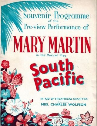 South Pacific Broadway Souvenir Program Signed By Mary Martin