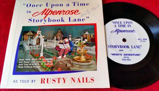 Vtg Rusty Nails Once Upon A Time In Alpenrose Katu Portland Or Tv Clown 7 " 45 M -