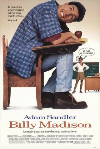Billy Madison Movie Poster 1 Sided 27x40 Adam Sandler