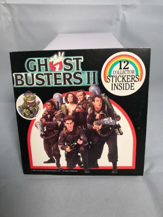 1989 Ghostbusters Ii Pb 6 " X 6 " Book With A Sheet Of 12 Collectible Stickers