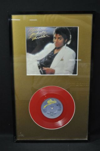 Framed Michael Jackson Red Colored 