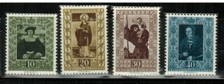 Liechtenstein 266 - 269 Complete Set 1953 Mnh