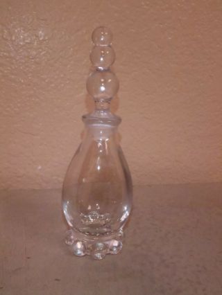 Vintage Imperial Glass Co " Candlewick " Clear 4 Oz Cruet W/stopper - 6 1/4 " Tall
