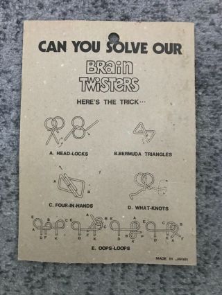VTG Toy 1973 The Brady Bunch Brain Twisters Puzzles Larami MOC 2