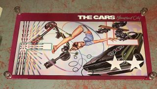 The Cars Orig.  Heartbeat City Lp 1984 Very Large Record Store Promo Poster