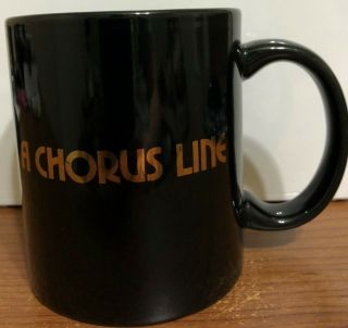 Vintage A Chorus Line Black Mug Gold Lettering