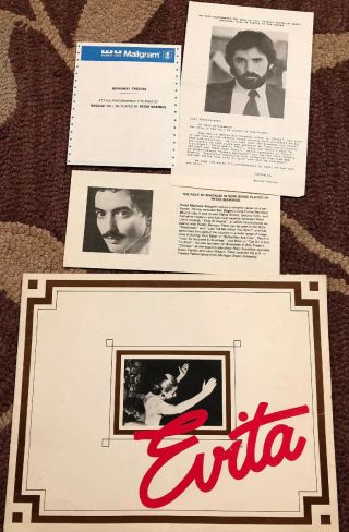 1979 Evita Broadway Souvenir Program With Inserts.