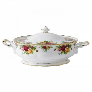 Royal Albert Old Country Roses Covered Vegetable Bowl With Tag Iolcor00406