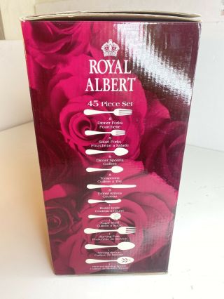 Royal Albert Old Country Roses 45 Piece Stainless Flatware in Chest 3