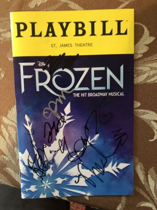 Frozen Broadway Musical Playbill Cast Signed/autographed Patti Murin