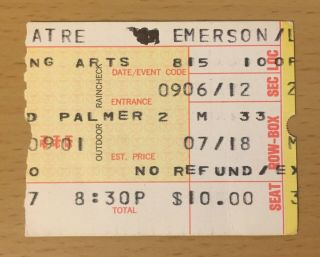 1977 Emerson Lake And Palmer The Aladdin Las Vegas Concert Ticket