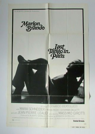 The Last Tango In Paris 1972 Movie Poster 41 " X 27 " Marlon Brando