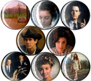 Twin Peaks 7 Pins Buttons David Lynch 90s Laura Palmer Dale Cooper