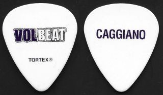 Volbeat - Rare 2019 Tour Guitar Pick - Rob Caggiano - Anthrax White/purple Name
