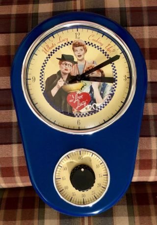 Vintage I Love Lucy Wall Clock What’s Lucy Cooking Up Kitchen Timer Retro
