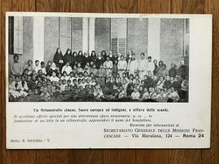China Old Postcard Mission Foochow Francescan Children Women And European Nun