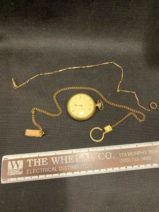 Antique Elgin 10k Gold Filled Pocket Watch With 2 Chains