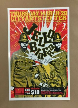 Jello Biafra Poster Autographed City Arts Center Okc 12x18 Signed Dead Kennedys