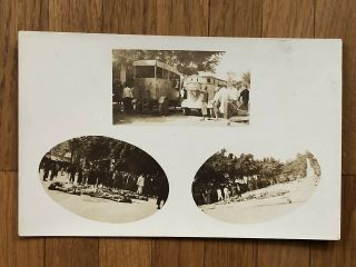 China Old Postcard Multiview Revolution Bus Chinese People Canton Macau 1927