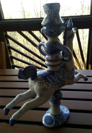 BJORN WIINBLAD Signed/Dated Denmark Carousel Horse Rider 12.  5 in high 2