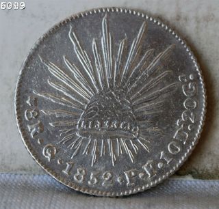 1852 Go/pf Silver Mexico 8 Reales S/h After 1st Item
